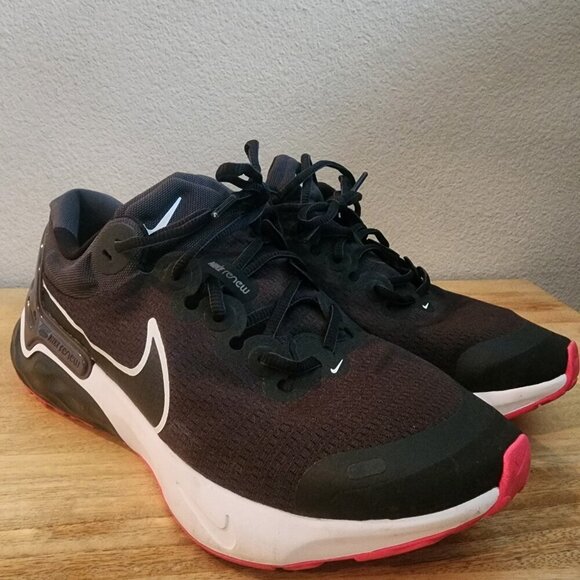 Nike Mens Renew Run 3 Running Shoes Sneakers Lace Up Low Top Black White Size 11 main image 9